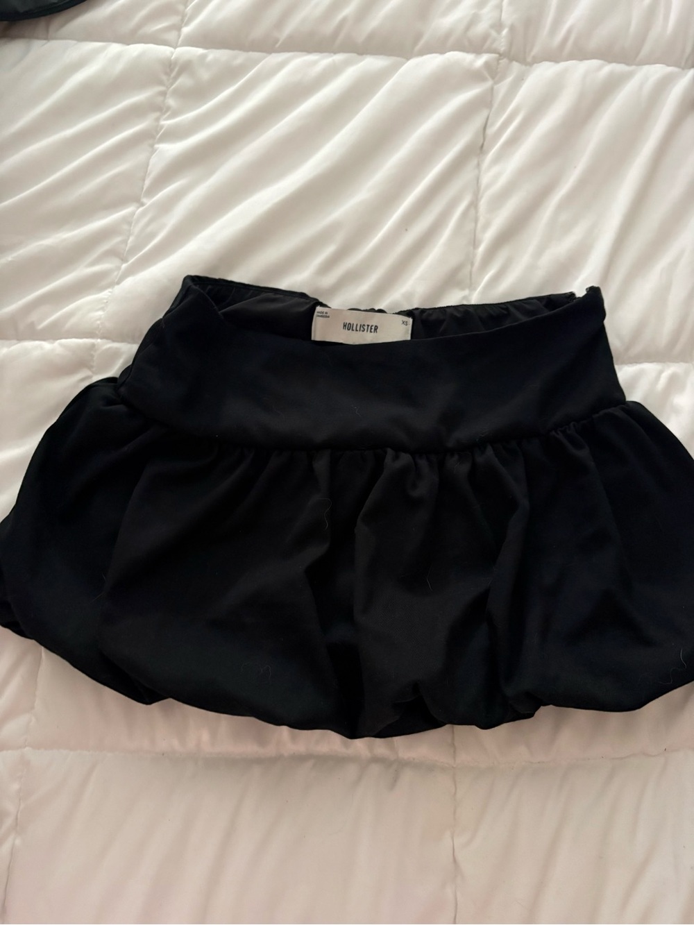 Hollister Black Mini Skirt with Elastic Waistband